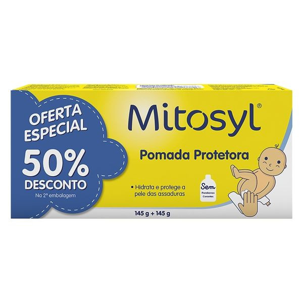 Mitosyl Duo Pomada protetora 2 x 145 g com Desconto de 50% na 2ª Embalagem