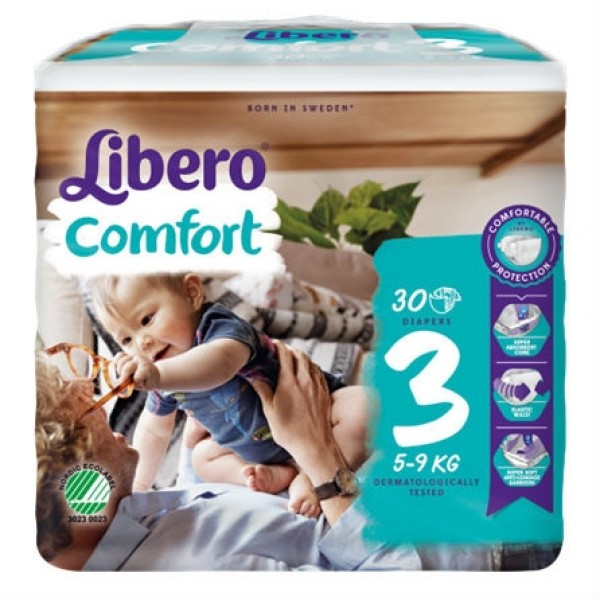 LIBERO Comfort 3 <mark>F</mark>raldas | 5-9kg | 30 Unid.