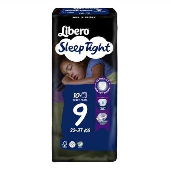 LIBERO SleepTight 9 Fralda-Cueca | 22-37kg | 10 Unid.