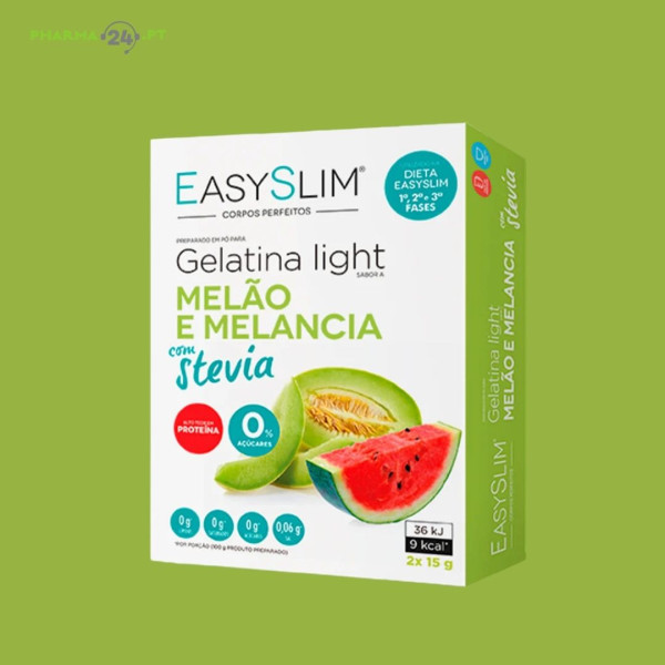 Easyslim Gelatina Lg Melao/Melan Stev Saqx2 pó sol oral saq,   pó sol oral saq
