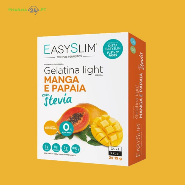 Easyslim Gelatina Lg Mang/Papaia Stev Saqx2 pó sol oral saq