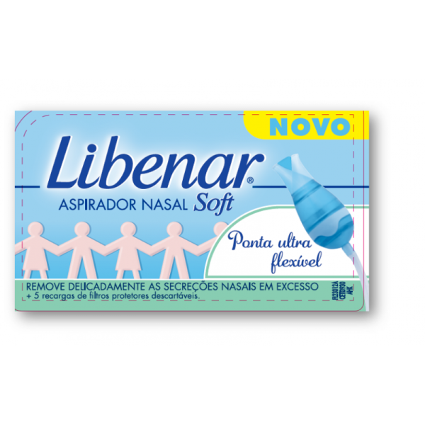 Libenar Baby Aspirador nasal Soft + Recargas de <mark>f</mark>iltros protetores descartáveis 5 Unidade(s)