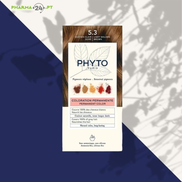 PHYTO PHYTOCOLOR KIT5.3 Castanho Claro Dourado 50 - leite revelador + 50 - creme colorante ml