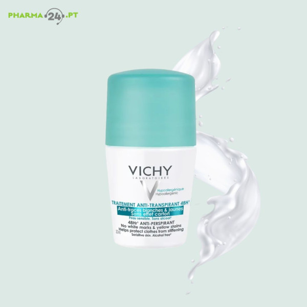 VICHY Desodorizante Cuidado Antitranspirante 48h Antimanchas Brancas & Amarelas 50ml
